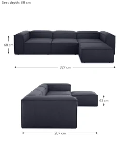 Sofa Rinconera Modular Con Reposapies Lennon (4 Plazas)