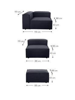 Sofa Rinconera Modular Con Reposapies Lennon (4 Plazas)