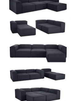 Sofa Rinconera Modular Con Reposapies Lennon (4 Plazas)