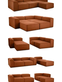 Sofa Rinconera Modular Con Reposapies Lennon (4 Plazas)