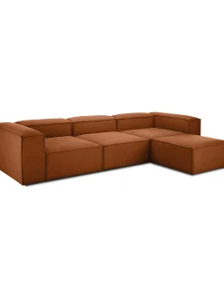 Sofa Rinconera Modular Con Reposapies Lennon (4 Plazas)
