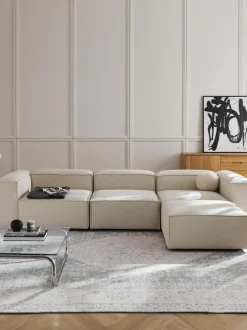 Sofa Rinconera Modular Con Reposapies Lennon (4 Plazas)