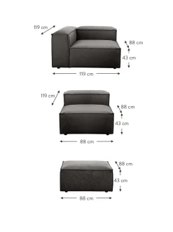 Sofa Rinconera Modular Con Reposapies Lennon (4 Plazas)