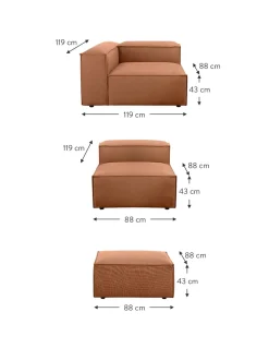 Sofa Rinconera Modular Con Reposapies Lennon (4 Plazas)