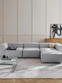 Sofa Rinconera Modular Con Reposapies Lennon (4 Plazas)