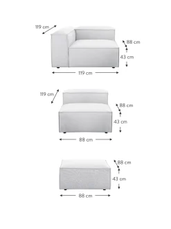 Sofa Rinconera Modular Con Reposapies Lennon (4 Plazas)
