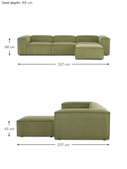 Sofa Rinconera Modular De Pana Lennon (4 Plazas)