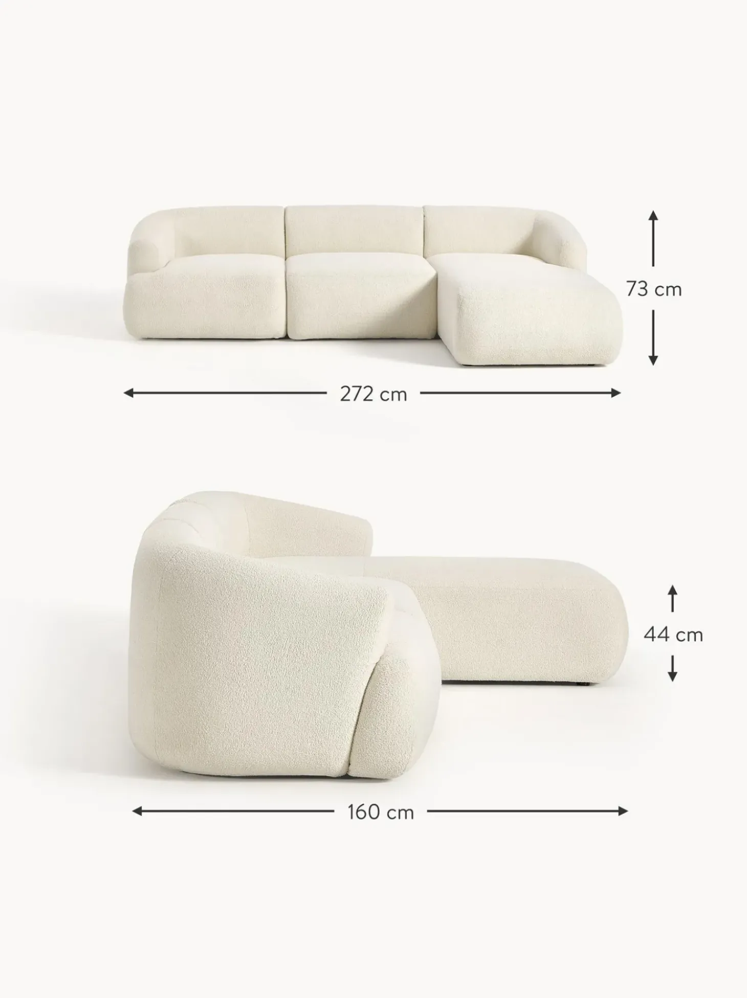 Sofa Rinconera Modular De Borreguillo Sofia (3 Plazas)