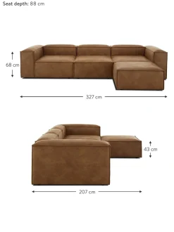 Sofa Rinconera Modular De Cuero Lennon (4 Plazas)