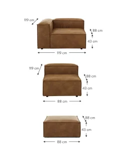 Sofa Rinconera Modular De Cuero Lennon (4 Plazas)