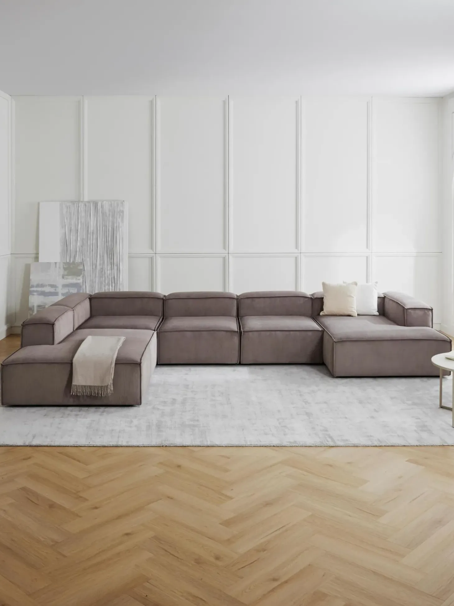 Sofa Rinconera Modular De Pana Lennon