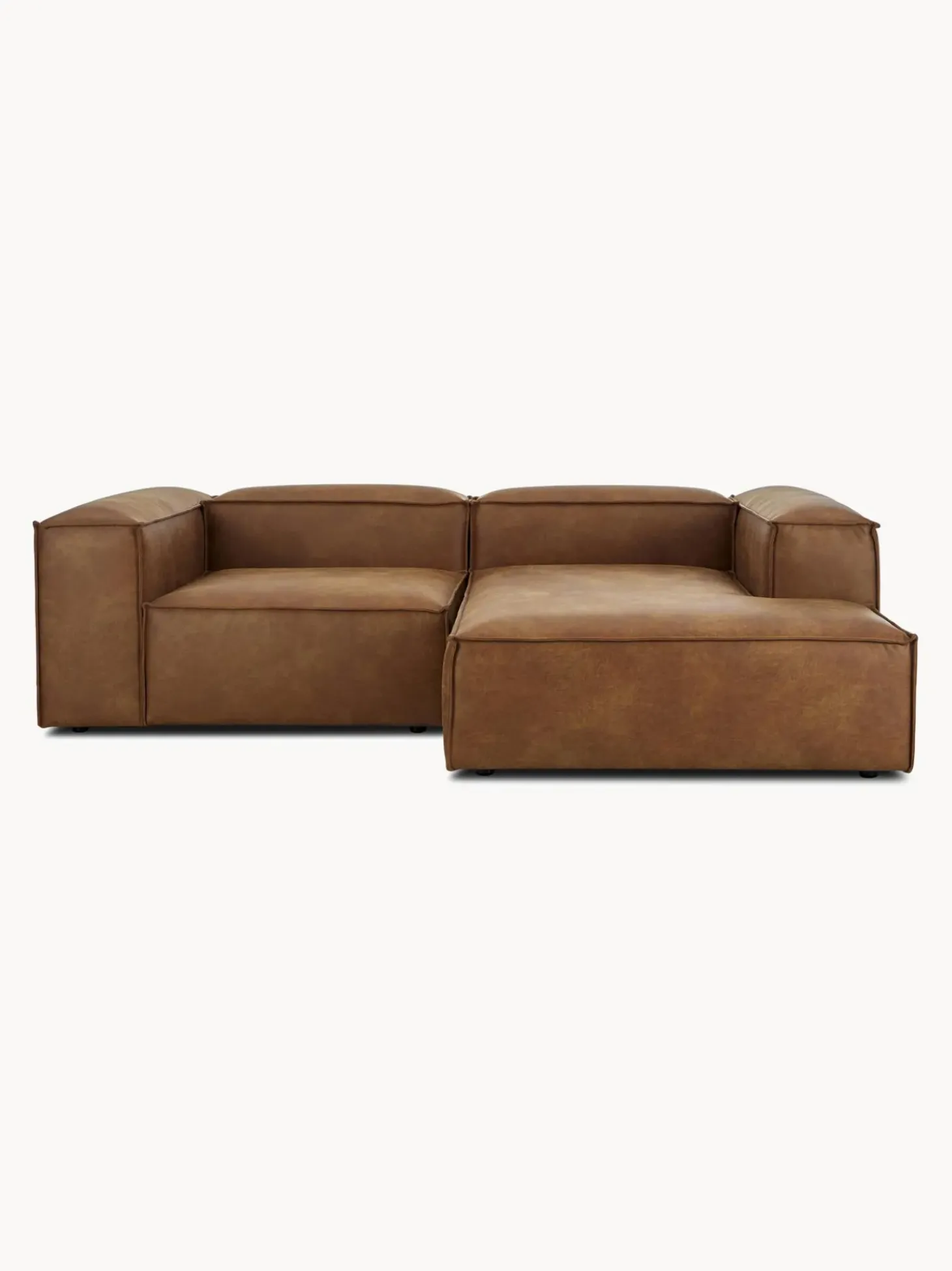 Sofa Rinconera Modular De Cuero Lennon