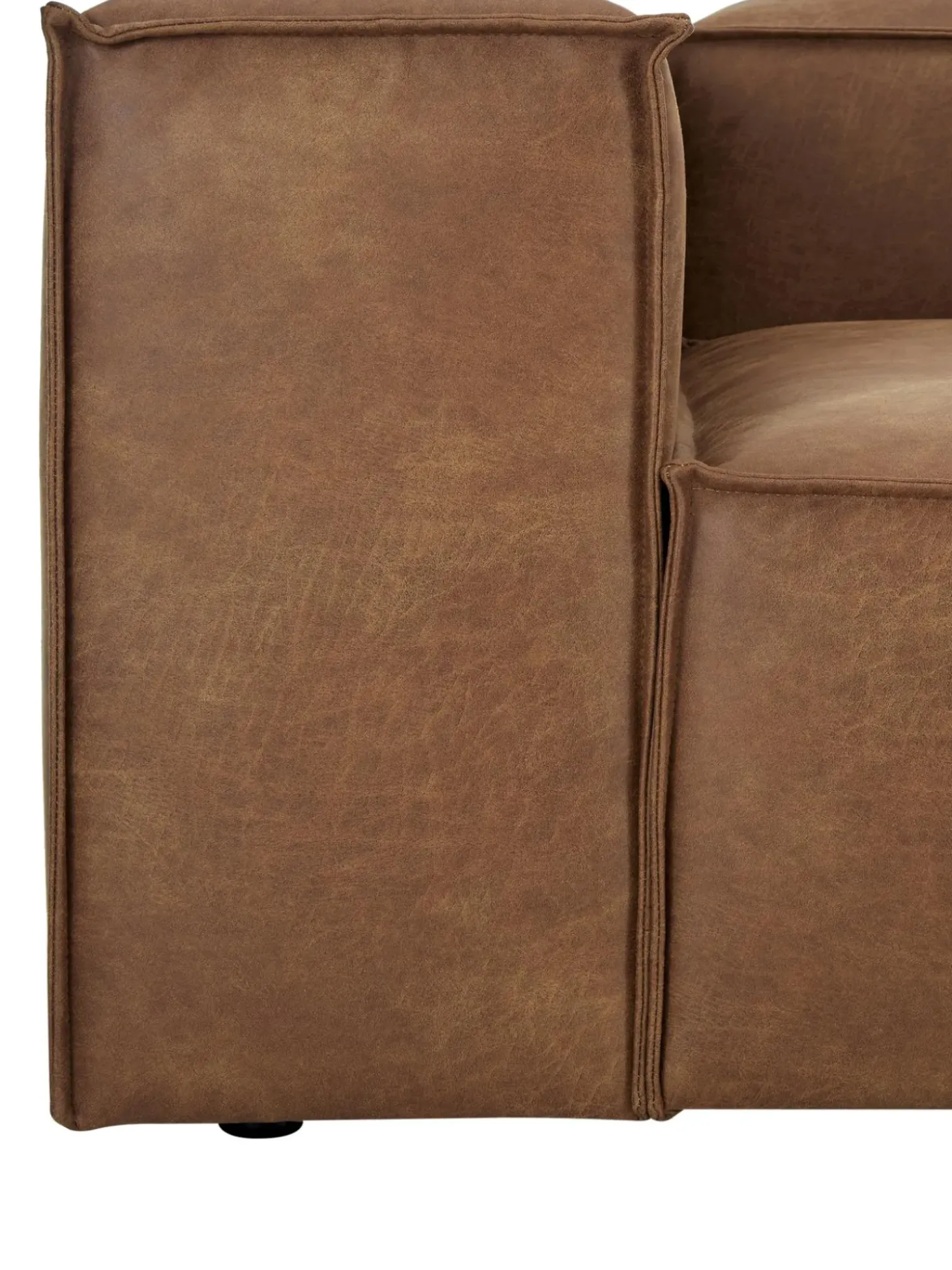 Sofa Rinconera Modular De Cuero Lennon