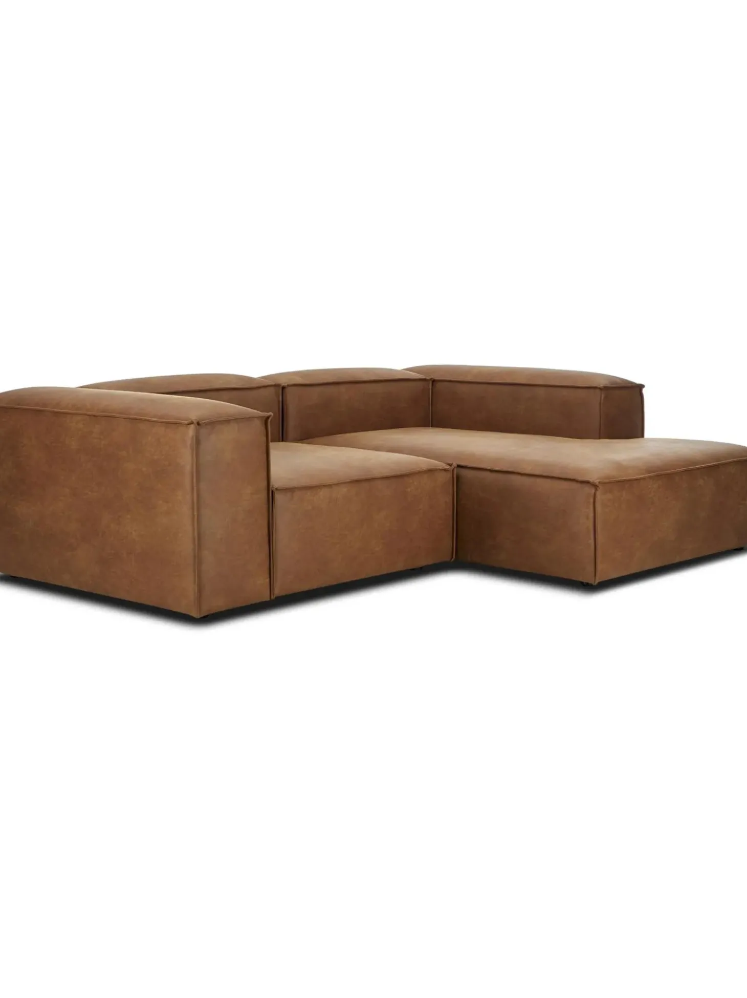 Sofa Rinconera Modular De Cuero Lennon