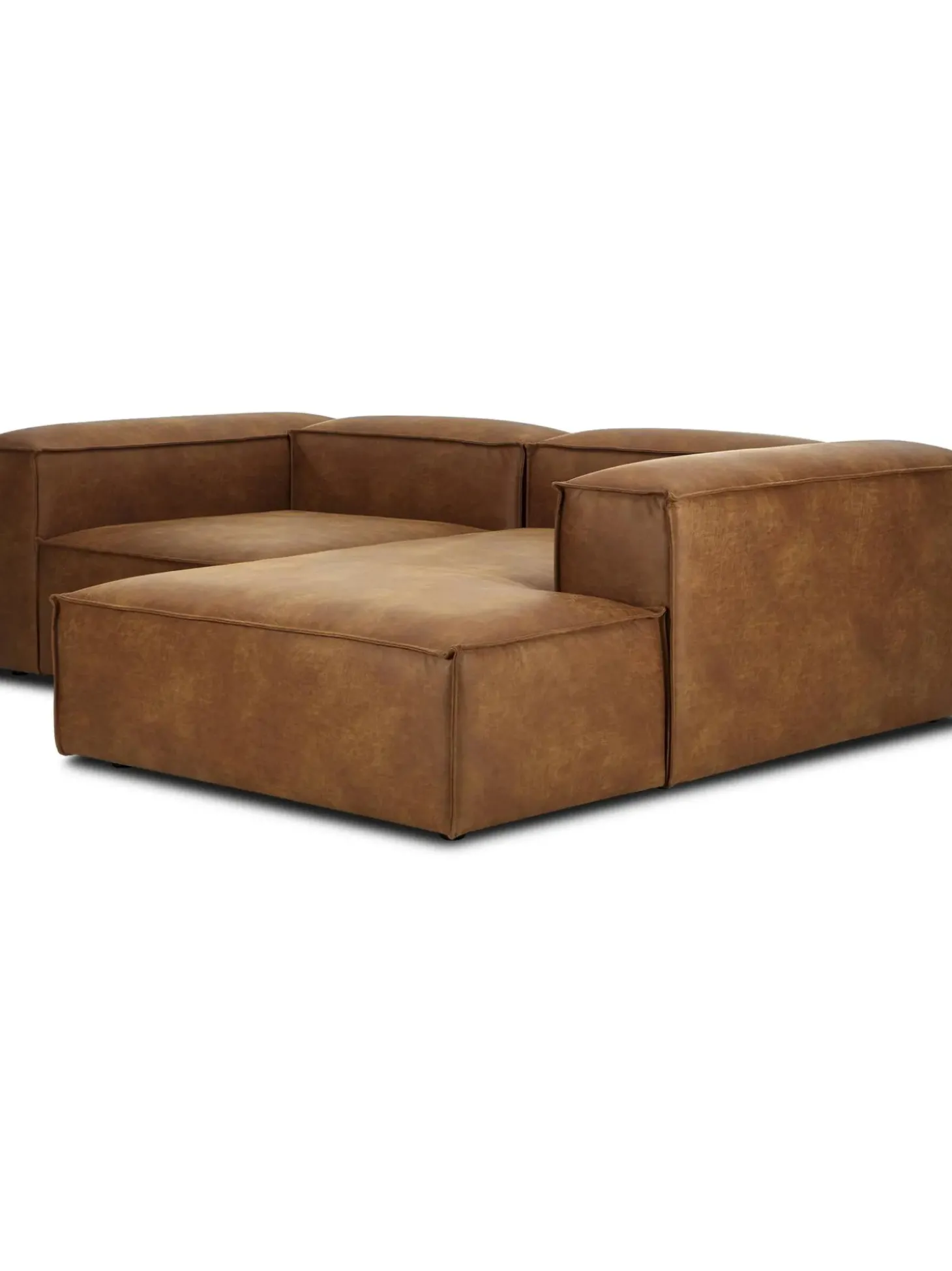 Sofa Rinconera Modular De Cuero Lennon