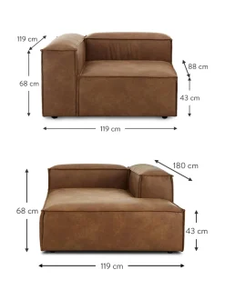 Sofa Rinconera Modular De Cuero Lennon