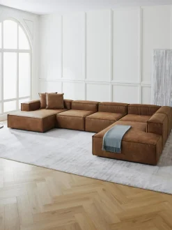 Sofa Rinconera Modular De Cuero Reciclado Lennon