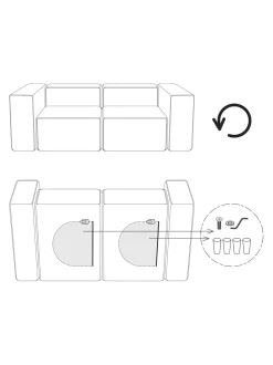 Sofa Rinconera Modular De Pana Lennon