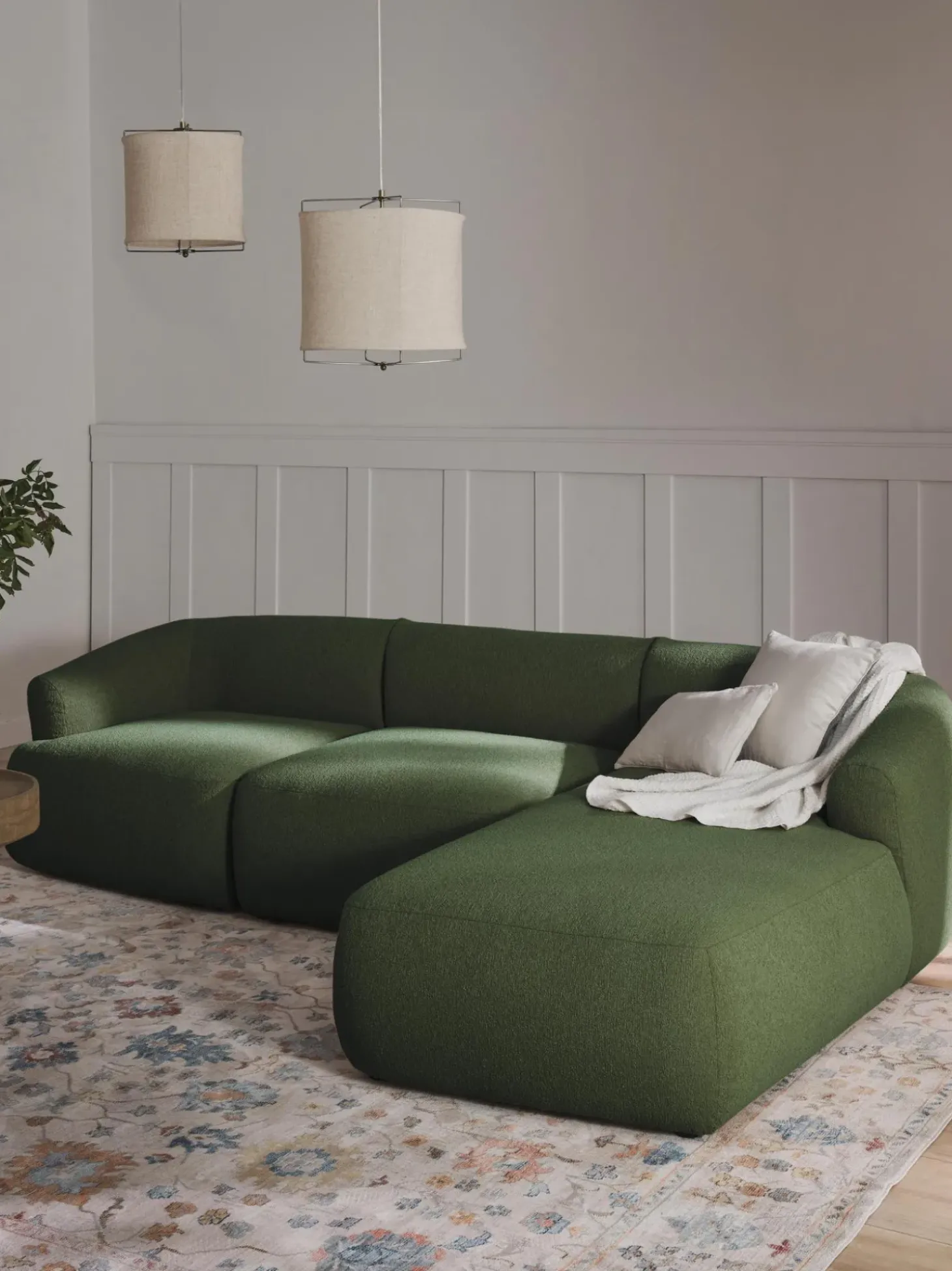 Sofa Rinconera Modular En Tejido Boucle Sofia (3 Plazas)
