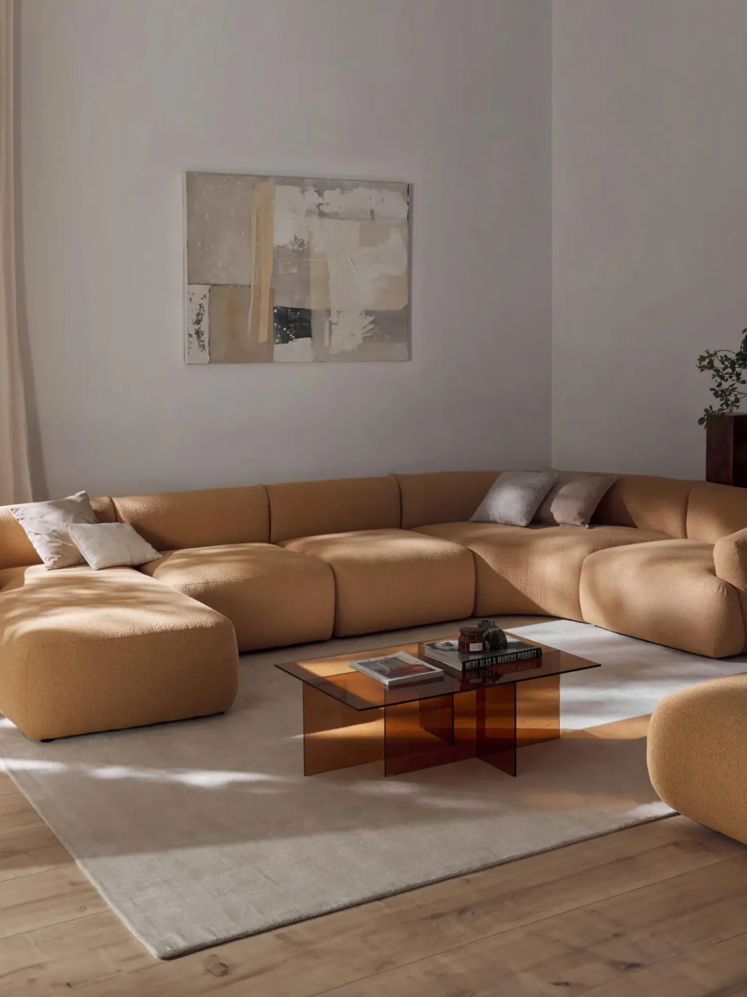 Sofa Rinconera Modular En Tejido Boucle Sofia