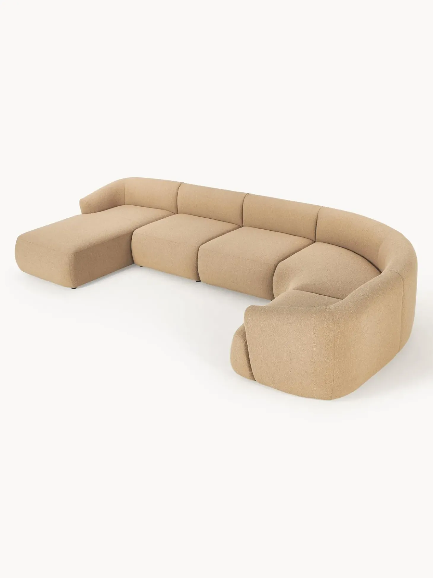 Sofa Rinconera Modular En Tejido Boucle Sofia