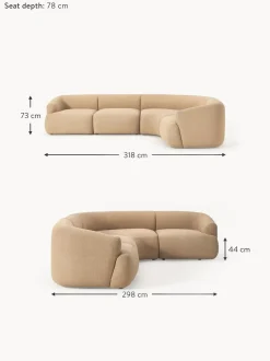Sofa Rinconera Modular En Tejido Boucle Sofia (4 Plazas)