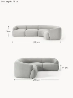 Sofa Rinconera Modular En Tejido Boucle Sofia (4 Plazas)
