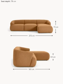 Sofa Rinconera Modular En Tejido Boucle Sofia (3 Plazas)