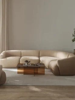 Sofa Rinconera Modular En Tejido Boucle Sofia (4 Plazas)