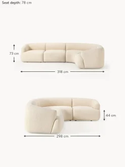 Sofa Rinconera Modular En Tejido Boucle Sofia (4 Plazas)