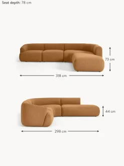 Sofa Rinconera Modular En Tejido Boucle Sofia (4 Plazas)