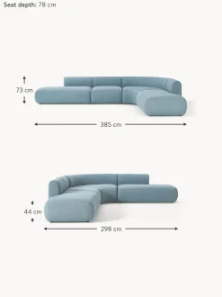 Sofa Rinconera Modular En Tejido Boucle Sofia (4 Plazas)