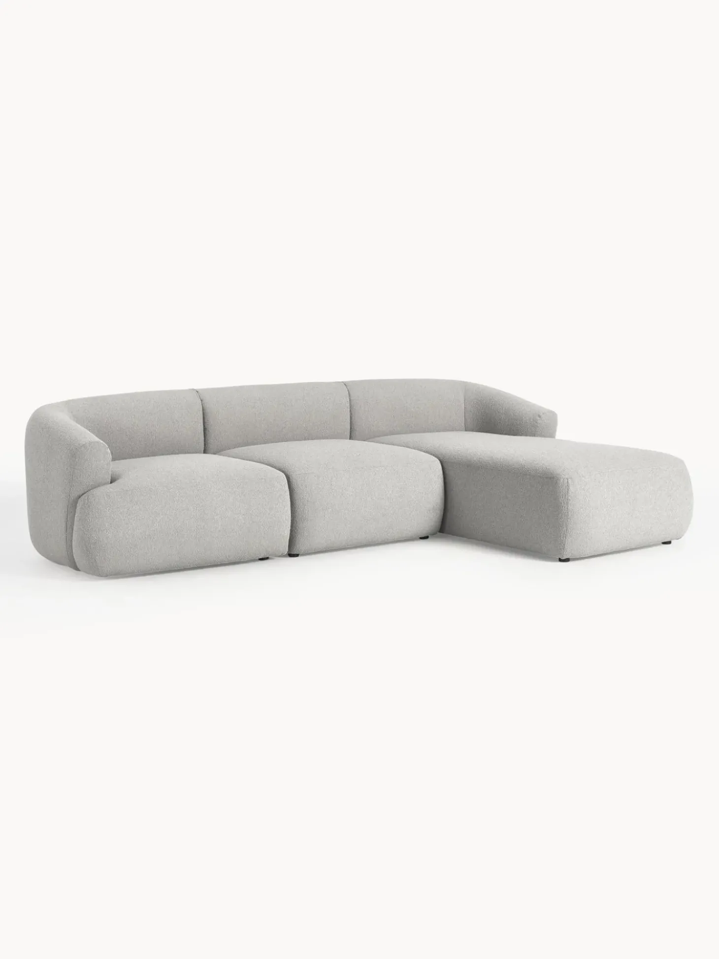 Sofa Rinconera Modular En Tejido Boucle Sofia (3 Plazas)