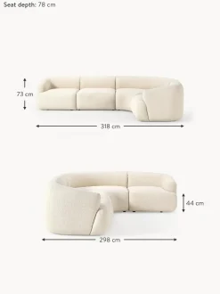 Sofa Rinconera Modular En Tejido Boucle Sofia (4 Plazas)