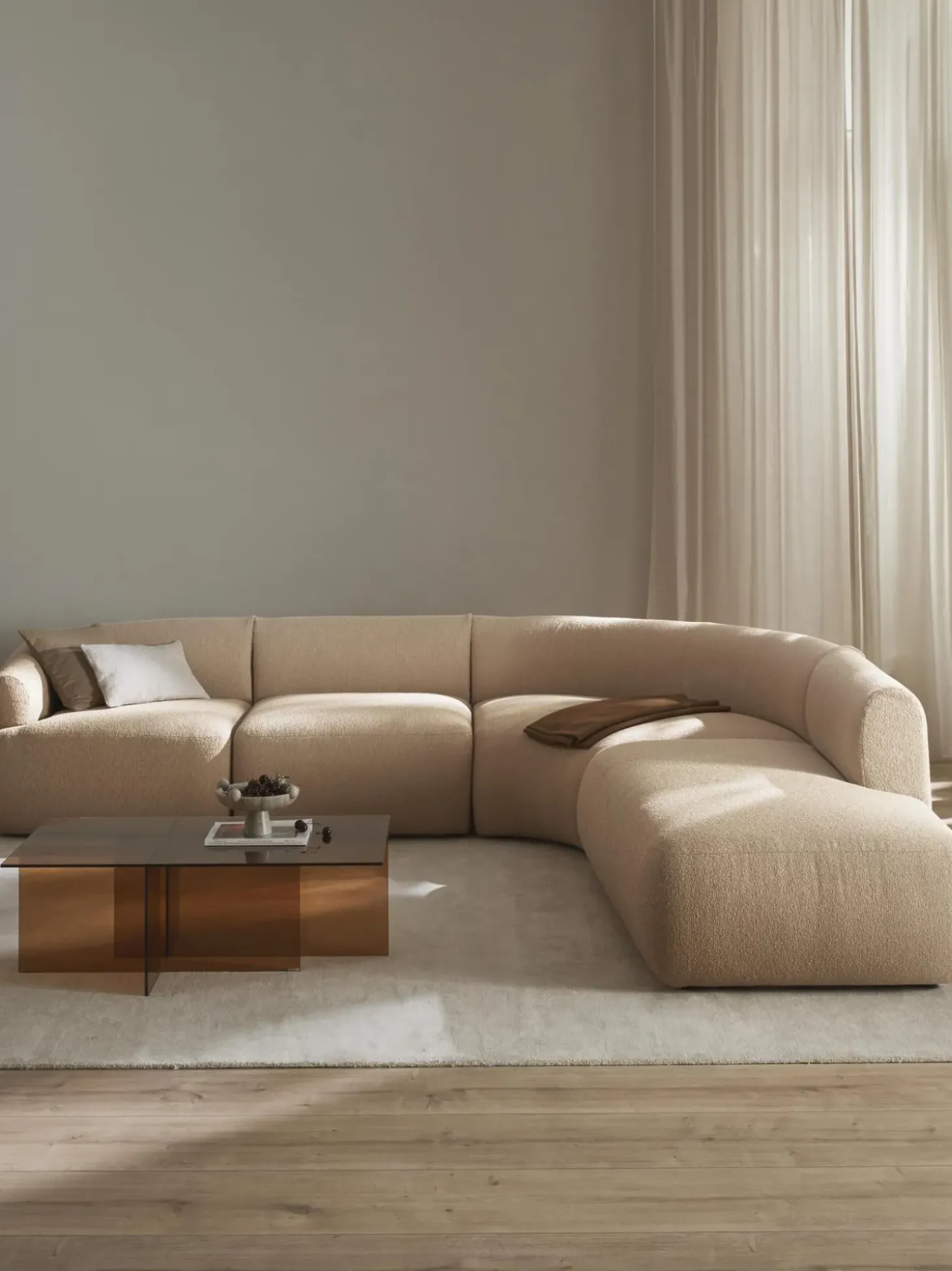 Sofa Rinconera Modular En Tejido Boucle Sofia (4 Plazas)
