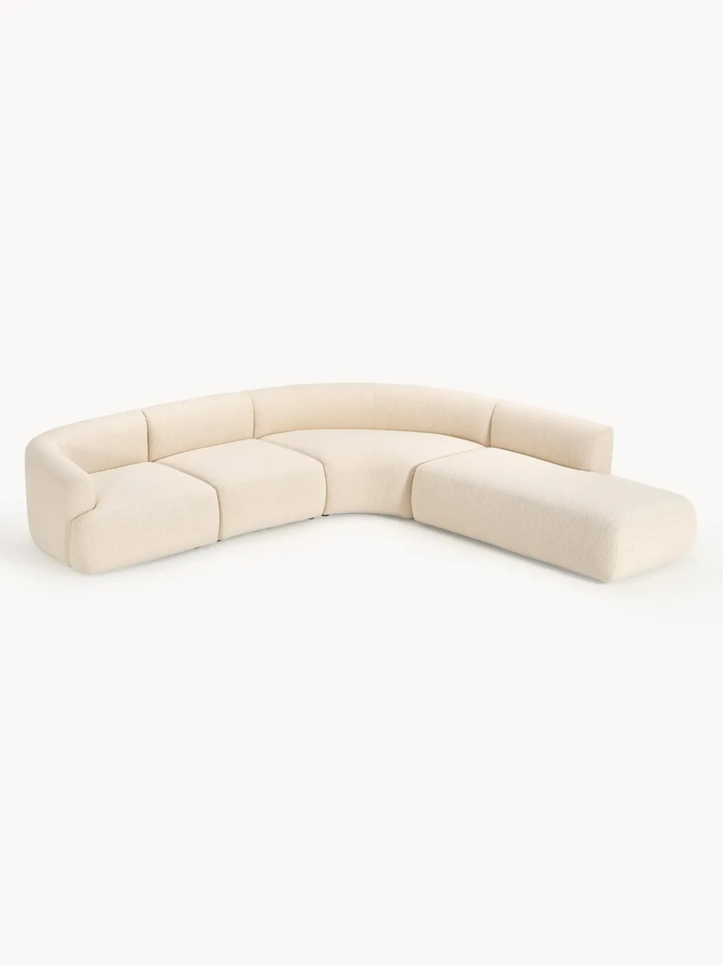 Sofa Rinconera Modular En Tejido Boucle Sofia (4 Plazas)