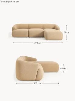 Sofa Rinconera Modular En Tejido Boucle Sofia (3 Plazas)
