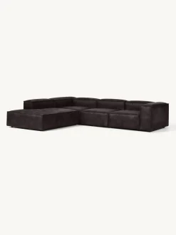 Sofa Rinconera Modular Grande De Cuero Reciclado Lennon
