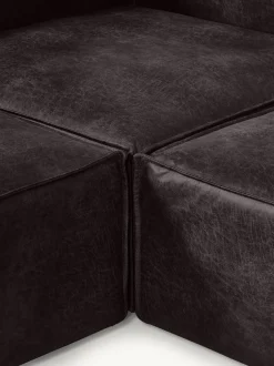 Sofa Rinconera Modular Grande De Cuero Reciclado Lennon
