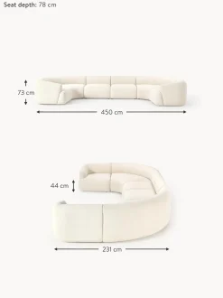 Sofa Rinconera Modular Grande En Tejido Boucle Sofia