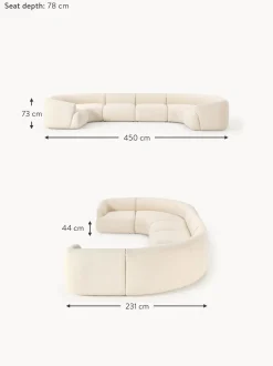 Sofa Rinconera Modular Grande En Tejido Boucle Sofia