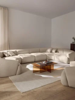 Sofa Rinconera Modular Grande En Tejido Boucle Sofia