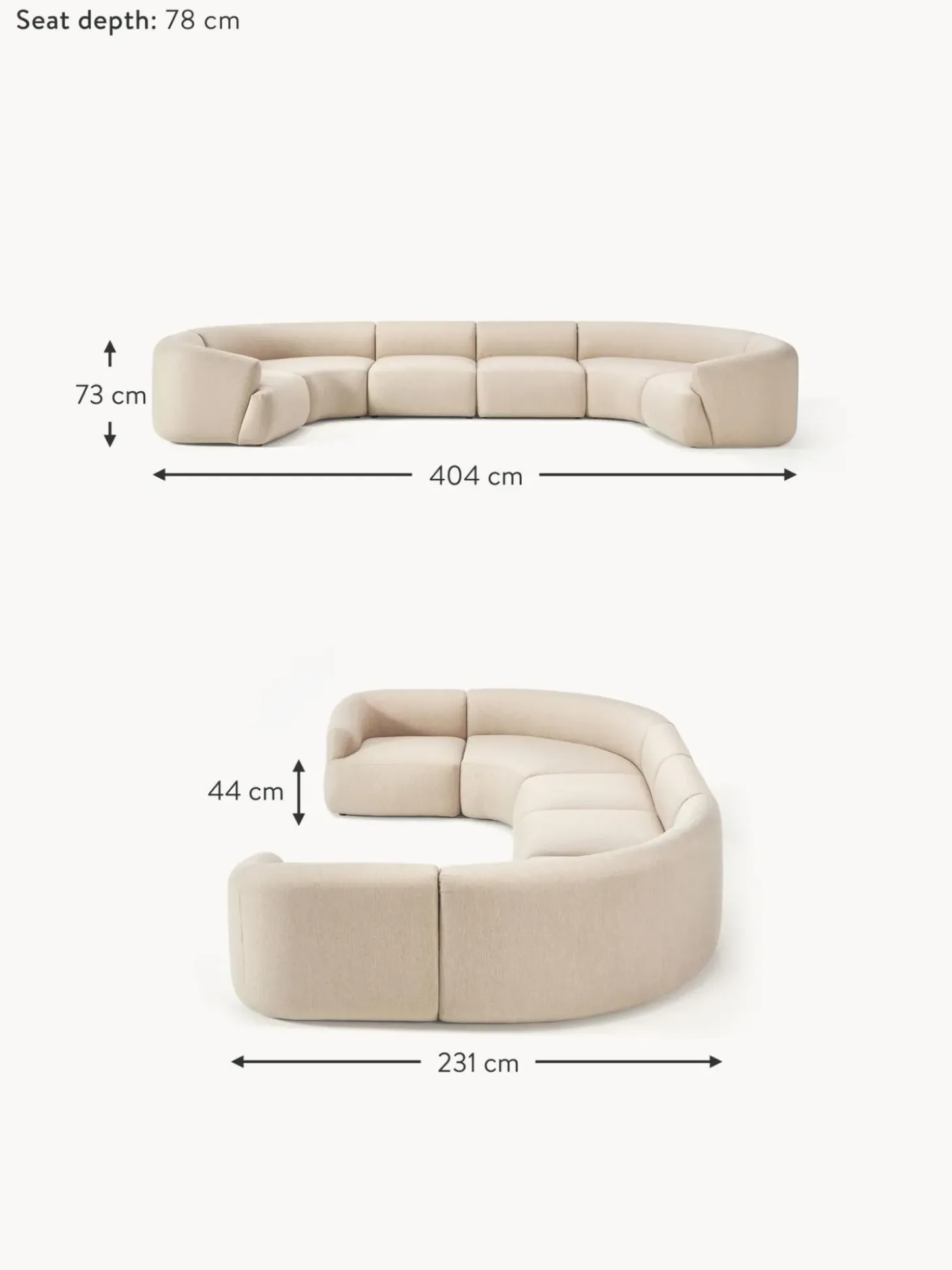 Sofa Rinconera Modular Grande Sofia