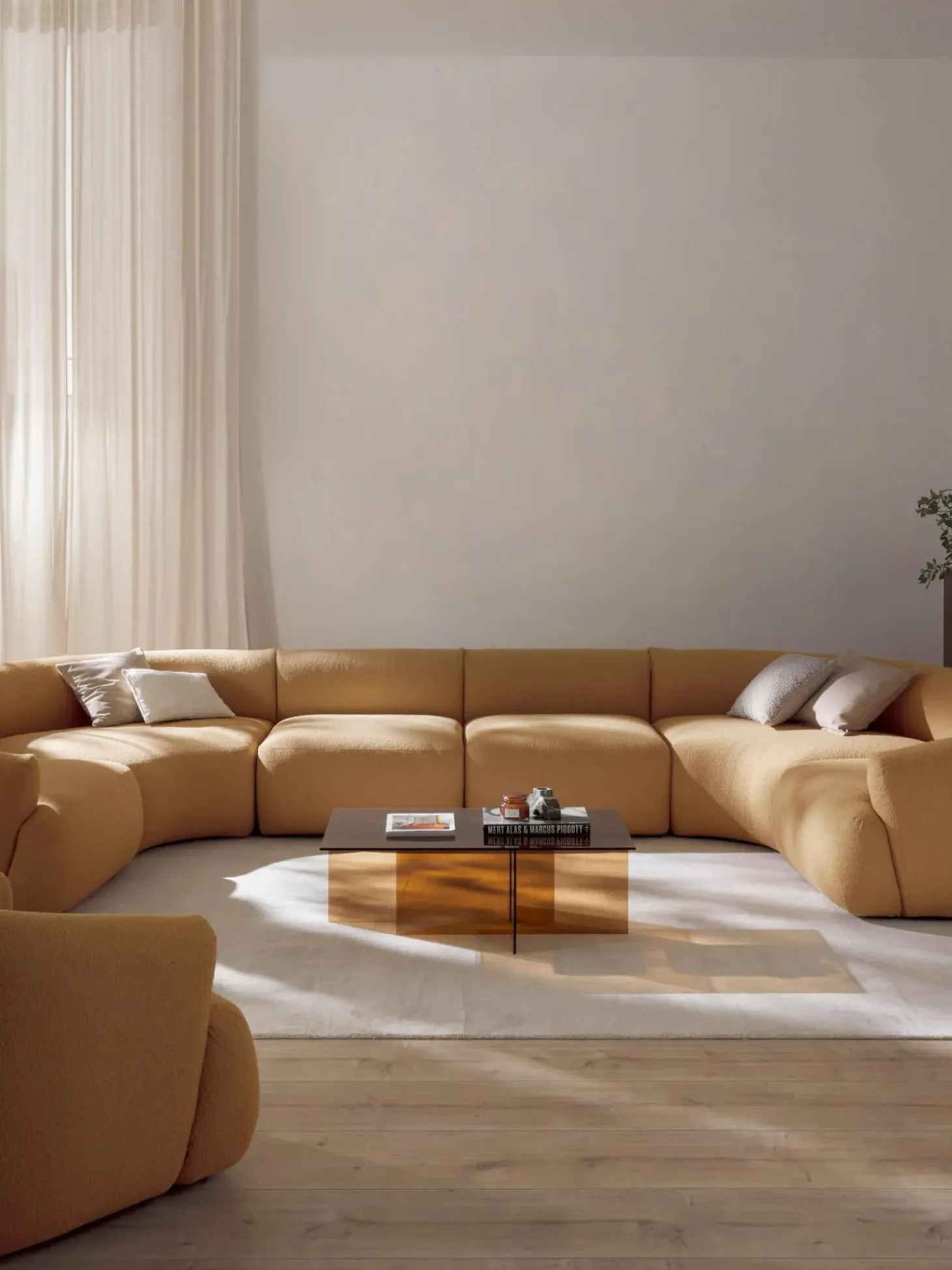 Sofa Rinconera Modular Grande En Tejido Boucle Sofia