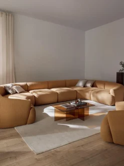 Sofa Rinconera Modular Grande En Tejido Boucle Sofia
