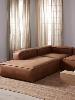 Sofa Rinconera Modular Grande De Cuero Reciclado Lennon