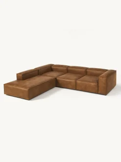 Sofa Rinconera Modular Grande De Cuero Reciclado Lennon