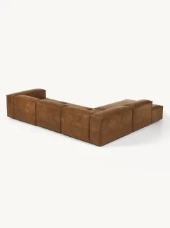 Sofa Rinconera Modular Grande De Cuero Reciclado Lennon