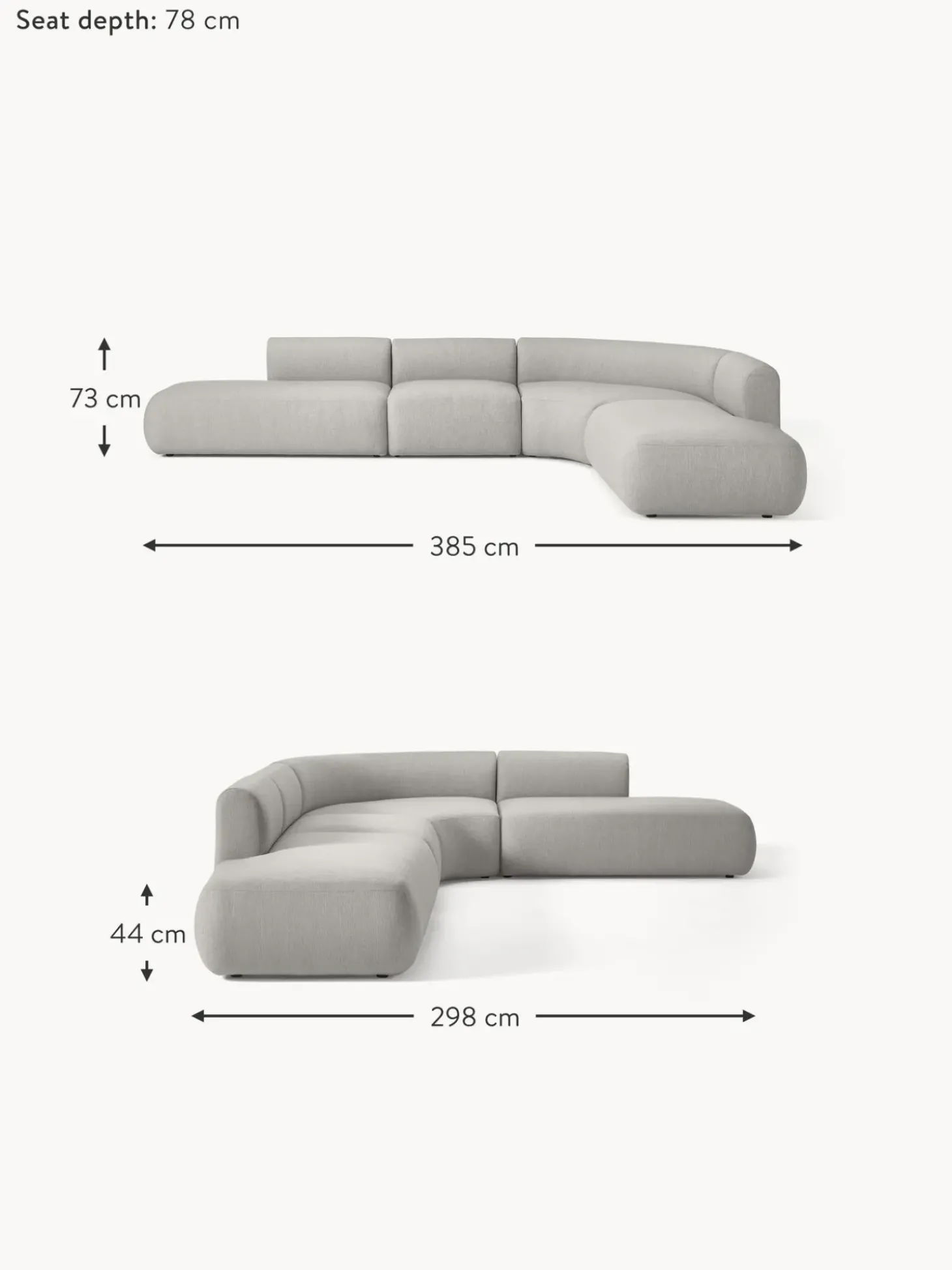 Sofa Rinconera Modular Sofia (4 Plazas)