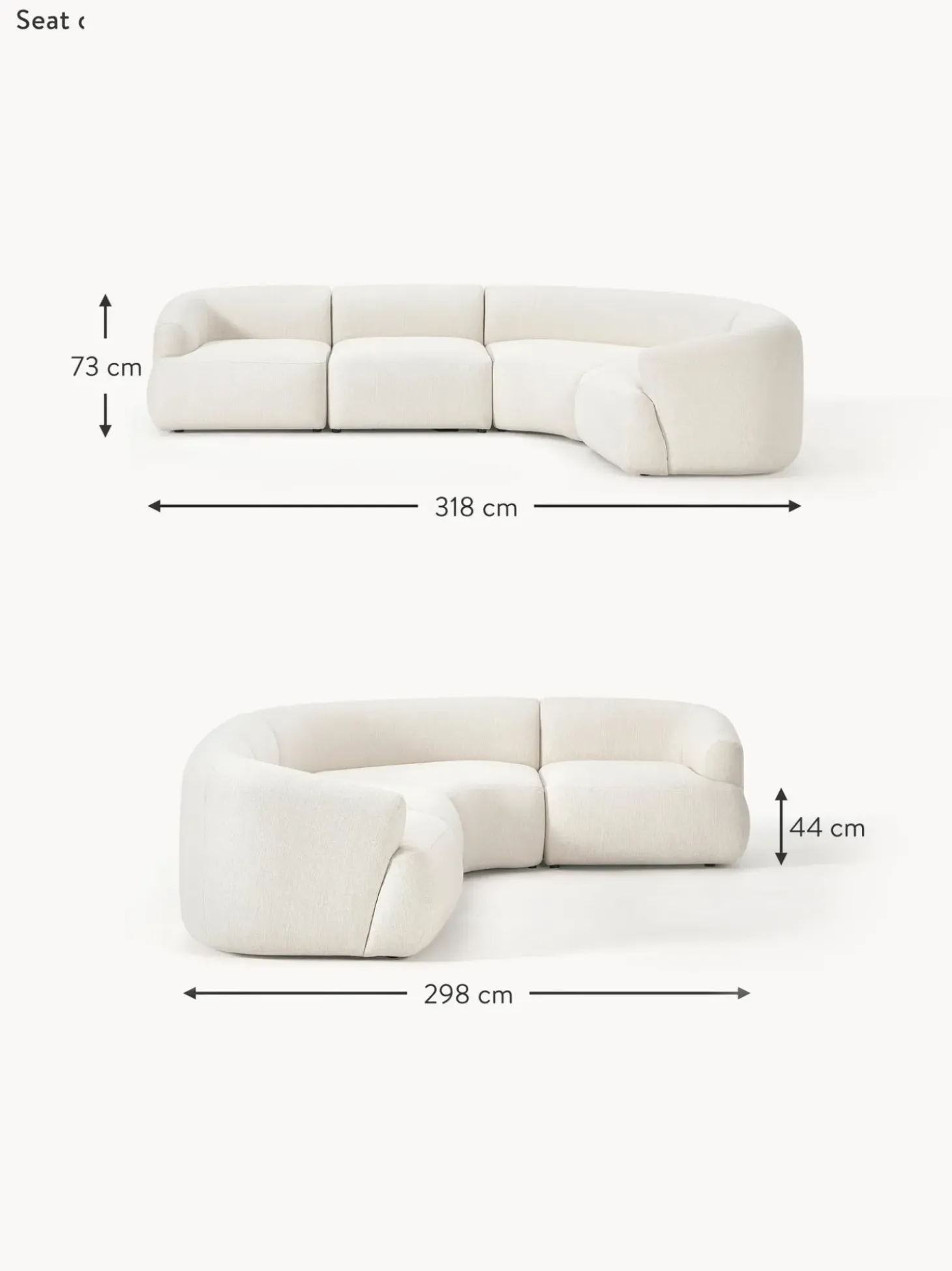 Sofa Rinconera Modular Sofia (4 Plazas)